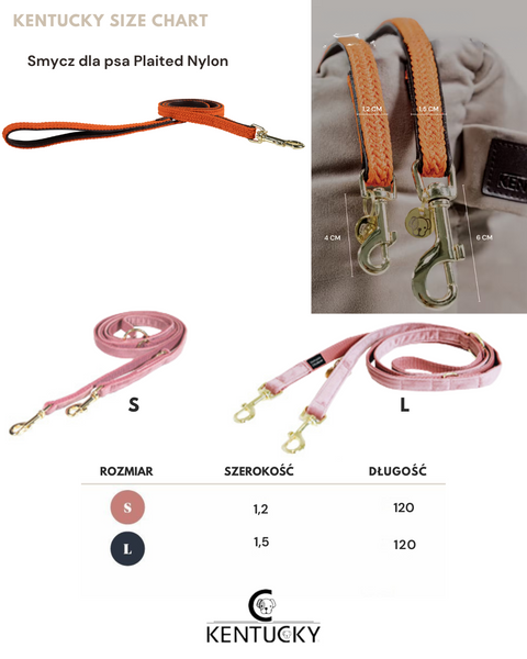 Smycz dla psa Kentucky Dogwear Plaited Nylon - 120 cm