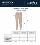 Chłopięce bryczesy jeździeckie z pełnym lejem silikonowym Kentucky Ridingwear Sammy