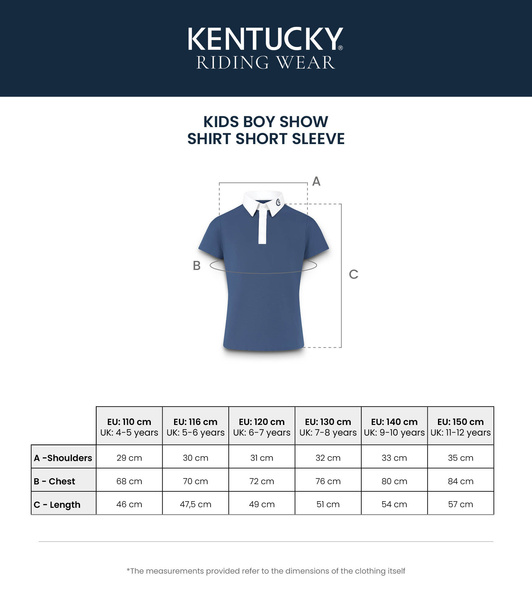 Chłopięca koszula konkursowa z krótkim rękawem Kentucky Ridingwear Osaka