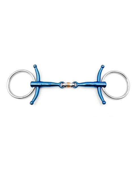 Wędzidło zwykłe z krótkimi wąsami FAGER Oscar Titanium - podwójnie łamane