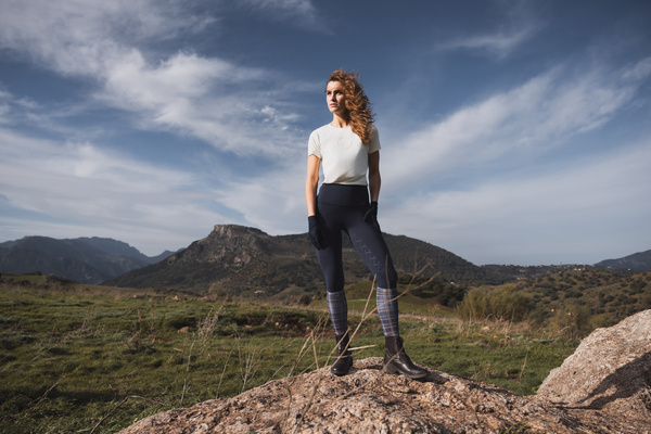 Legginsy z pełnym lejem silikonowym Horze Gillian