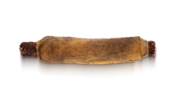 Hot Dog do żucia dla psa Syta Micha - Królik z granatem w skórze jelenia