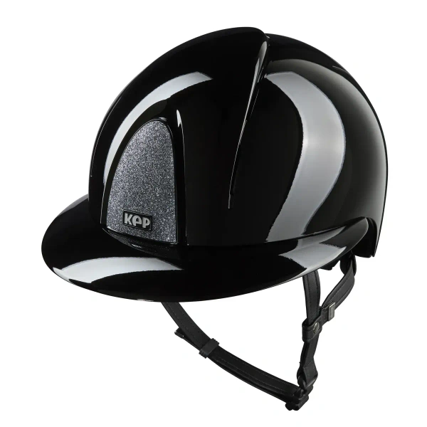 Kask jeździecki z szerokim daszkiem KEP Italia Smart Nova Polish Black Star Silver