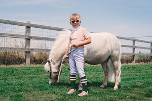 Dziewczęce bryczesy jeździeckie z kolanowym lejem silikonowym Kentucky Ridingwear Miami City