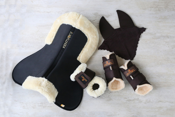 Ochraniacze treningowe z futrem na przednie nogi Kentucky Horsewear Turnout Boots Solimbra