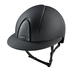 Kask jeździecki z szerokim daszkiem KEP Italia Smart Nova Black Textile Star Silver