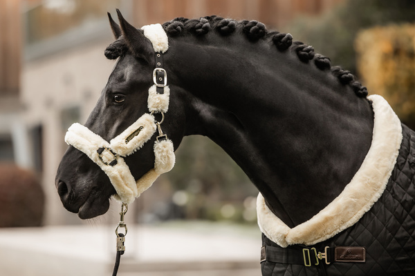 Kantar obszyty w całości syntetycznym futrem Kentucky Horsewear Sheepskin Shipping