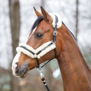 Kantar skórzany z futrem Kavalkade Marvellous