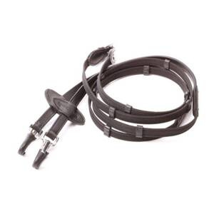 Wodze ogumowane ze stoperami Kavalkade Silent - szerokość 16 mm