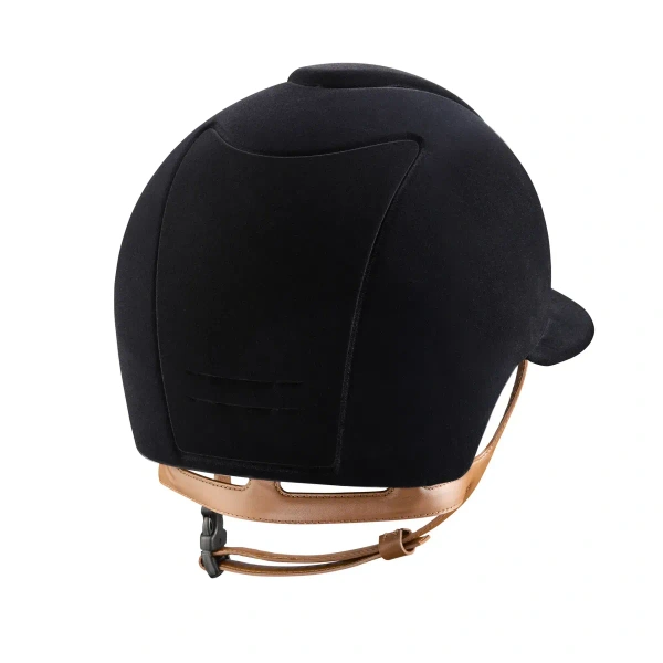 Kask jeździecki z szerokim daszkiem KEP Italia Cromo 2.0 Black/Beige Velvet