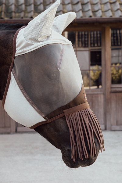 Maska przeciw owadom z odpinanymi frędzelkami Kentucky Horsewear Classic