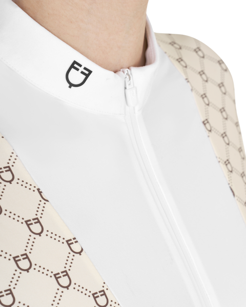 Koszula konkursowa z długim rękawem Equestro Monogram