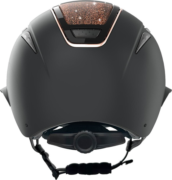 Kask jeździecki z szerokim daszkiem Covalliero Elite Polo Rosegold