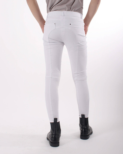 Bryczesy młodzieżowe z lejem silikonowym QHP Filip Junior