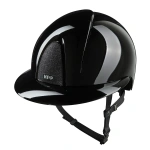 Kask jeździecki z szerokim daszkiem KEP Italia Smart Nova Polish Black Star Black