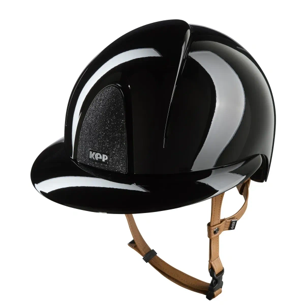 Kask jeździecki z szerokim daszkiem KEP Italia Smart Nova Polish Black/Beige Star Black
