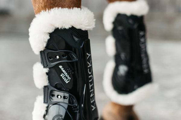 Ochraniacze przednie z futrem Kentucky Horsewear Bamboo Elastic