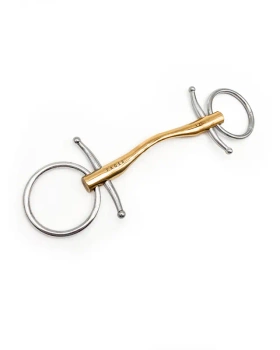 Wędzidło zwykłe z krótkimi wąsami FAGER Owen Sweet Gold - sztanga