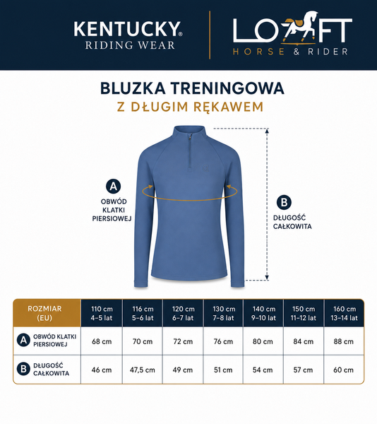 Chłopięca bluzka treningowa z długim rękawem Kentucky Ridingwear Barcelona