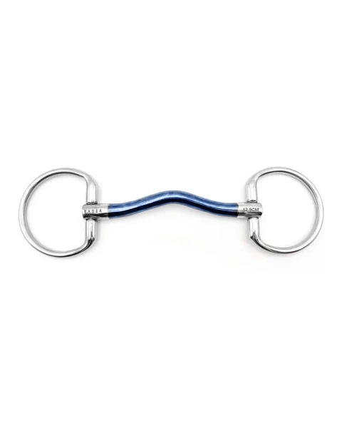 Wędzidło oliwkowe FAGER Simon Titanium - sztanga z portem językowym