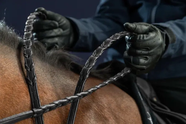 Wodze skórzane plecione Dy'on US Collection US05R