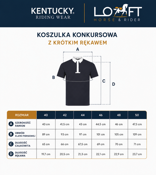 Męska koszula konkursowa z krótkim rękawem Kentucky Ridingwear Classic