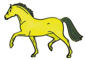 Przypinka fluorescencyjna HR Konik