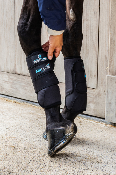 Ochraniacze crossowe z futrem Kentucky Horsewear Eventing Boots 3D Air Flow Skin Friendly - przody