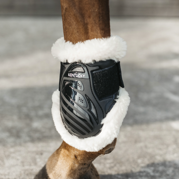 Ochraniacze tylne z futrem Kentucky Horsewear Young Horse TPU