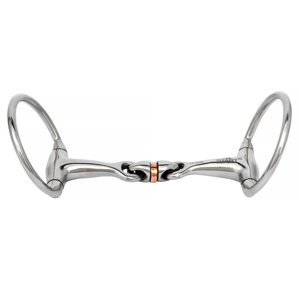 Wędzidło oliwkowe z ruchomą rolką START - podwójnie łamane