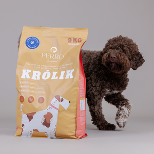 Karma sucha tłoczona na zimno dla psów dorosłych średnich i dużych ras Perro - Królik 9kg