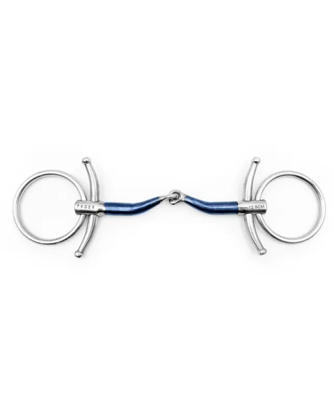 Wędzidło zwykłe z krótkimi wąsami FAGER Felix - pojedynczo łamane