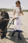 Dziewczęce bryczesy jeździeckie z kolanowym lejem silikonowym Kentucky Ridingwear Miami City