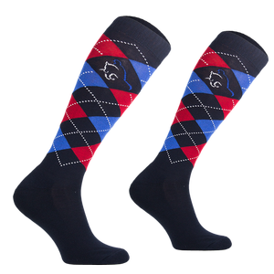 Podkolanówki jeździeckie Comodo Karo Design
