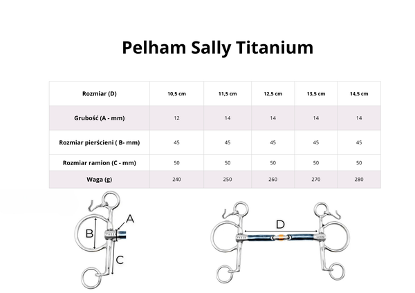 Pelham FAGER Sara Titanium - sztanga z portem językowym