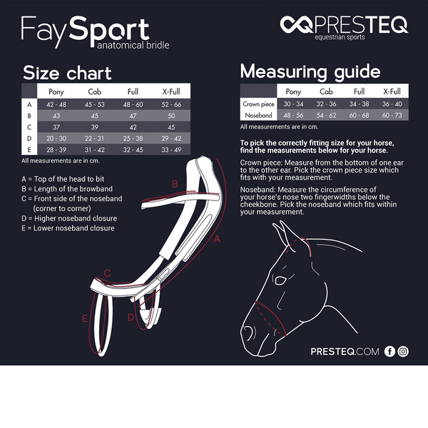 Ogłowie anatomiczne PresTeq FaySport