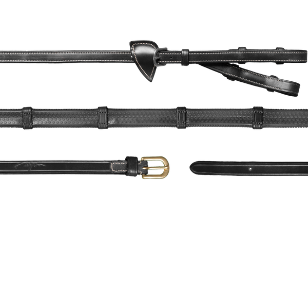 Wodze gumowe ze stoperami do podwójnego wędzidła Dy'on D Collection DY05D