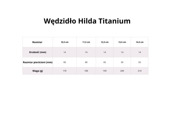 Wędzidło oliwkowe FAGER Hilda Titanium - podwójnie łamane