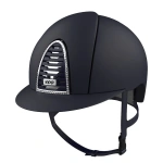 Kask jeździecki KEP Italia Cromo 2.0 Blue Textile Swarovski Frame