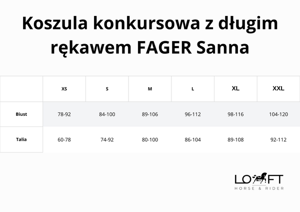 Koszula konkursowa z długim rękawem FAGER Sanna