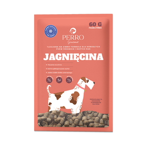 Karma sucha tłoczona na zimno dla psów dorosłych średnich i dużych ras Perro - Jagnięcina próbka 60g
