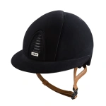 Kask jeździecki z szerokim daszkiem KEP Italia Cromo 2.0 Black/Beige Velvet