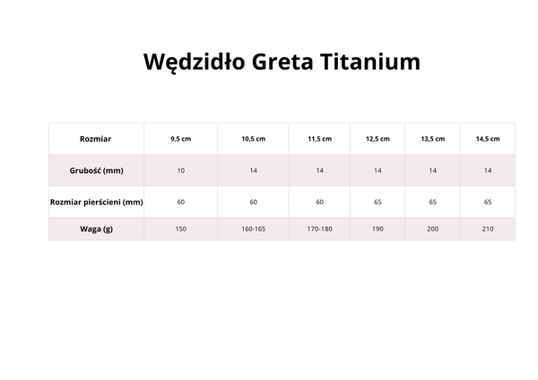 Wędzidło oliwkowe FAGER Greta Titanium - pojedynczo łamane