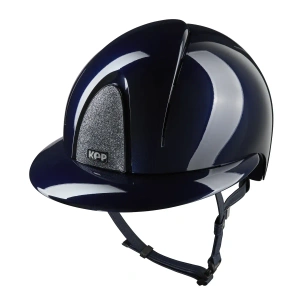 Kask jeździecki z szerokim daszkiem KEP Italia Smart Nova Polish Blue Star Silver