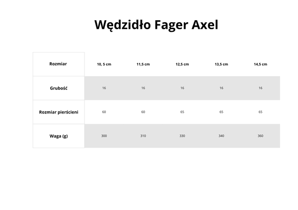 Wędzidło oliwkowe FAGER Carter Sweet Gold - pojedynczo łamane