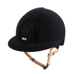 Kask jeździecki z szerokim daszkiem KEP Italia Smart Nova Black/Beige Velvet