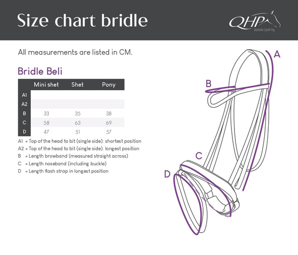 Ogłowie dla kucyka QHP Beli