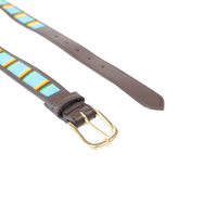 Brązowy/ jasnoniebieski-pomarańczowy