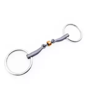 Wędzidło zwykłe FAGER Stephanie Titanium - podwójnie łamane z rollerem