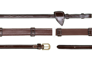 Wodze skórzane z naciągiem gumowym i stoperami Dy'on D Collection DY05G